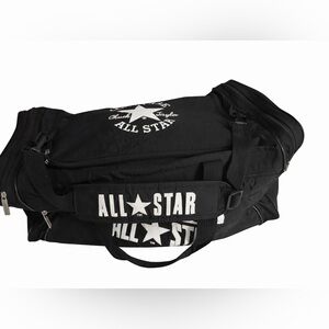 Converse All Star Large Duffel Bag Black | Logo Print | Travel Gym Weekender